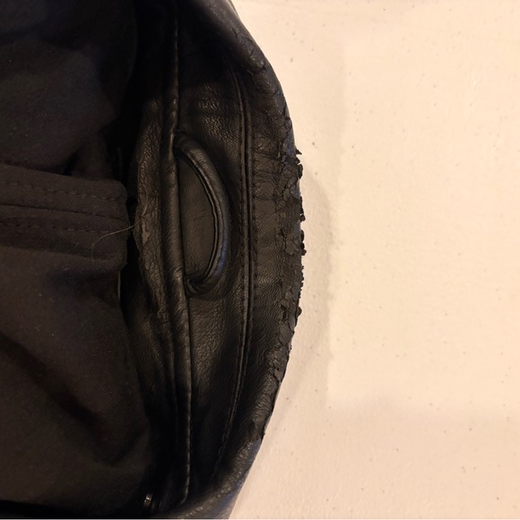 Blank NYC Black Leather Jacket with Gold Zippers - Picture 5 of 5